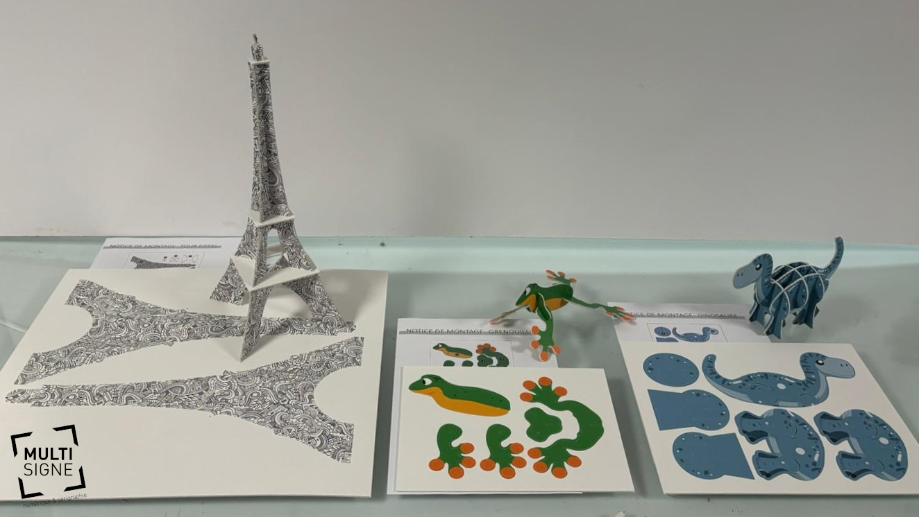 PLV Dispa montage figurines en volume