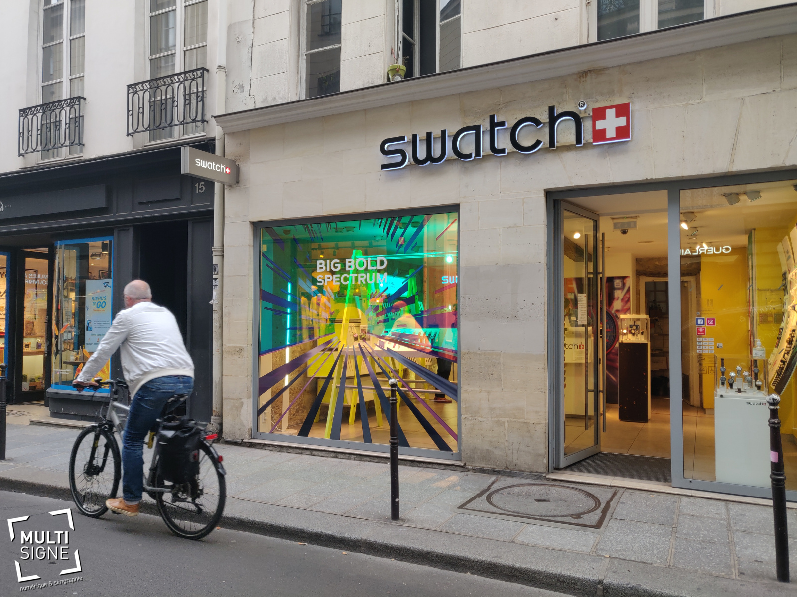 Impression adhesif vitrine point de vente